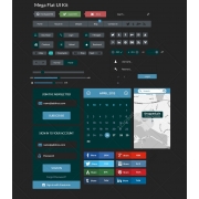 web ui kit, flat web elements, buy buttons