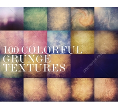 100 Colorful grunge texture MegaPack (digitized)