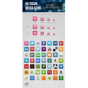 social media icons, square icons, website icon set