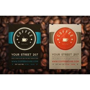 Coffee house flyer template
