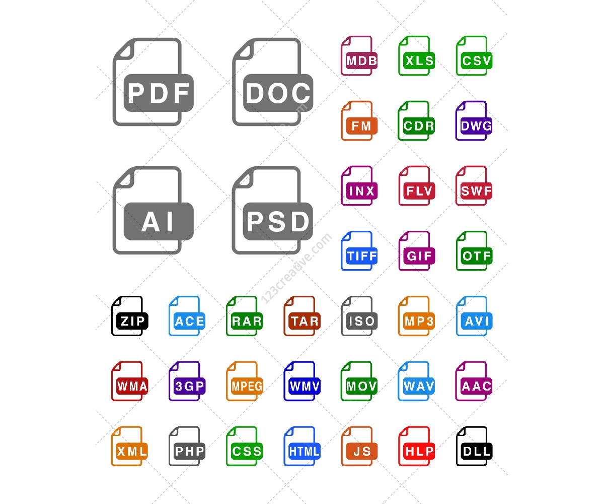  File type icons  123creative com