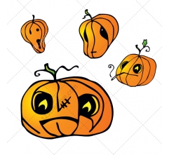 Halloween Pumpkins vector pack