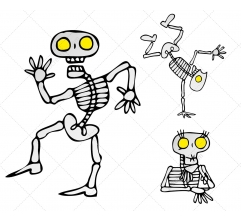 Halloween Skeletons vector pack