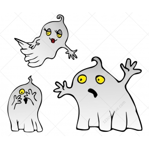 Halloween Ghosts vector pack