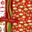 Red mosaic Christmas decorative patterns