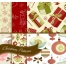 seamless snowflakes patterns, vintage, Christmas presents, decorations