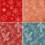 decorative snowflakes floral christmas patterns, tileable vector pattern