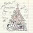 Sketch christmas tree with presents vector