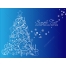 Blue Christmas card vector
