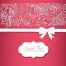 Ornamental red Christmas background with label and bow