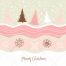 Vintage winter landscape Merry Christmas vector