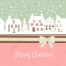 Romantic winter town landscape Christmas vector