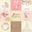 Retro Christmas elements backgrounds in soft colours 