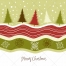 Traditional green and red winter motive card with snowflakes vectors
