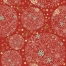 Seamless decorative snowflake balls on soft red background pattern