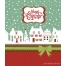 Winter landscape Christmas card vectors in soft colours