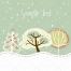 Soft blue calm winter landscape card vectors