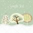 Soft blue calm winter landscape card vectors