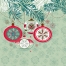 Christmas motives vintage background, sprays with balls, snowflakes vectors