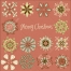 Soft coloured vintage snowflakes for Merry Christmas vectors