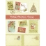 Hand-drawn vintage Christmas stamps vectors