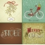 Hand-drawn Christmas and noel cards vectors