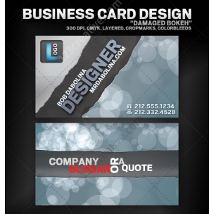 Bokeh Business Card Design 