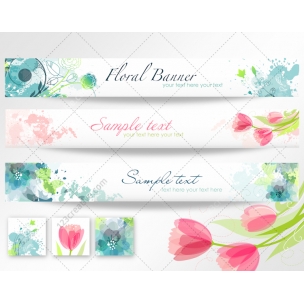 12 Spring and floral banners