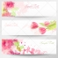 Pink Spring and floral banners