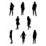 Ladies vector silhouettes, famale silhouettes