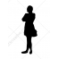 Waiting girl vector silhouette