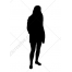 Standing girl vector silhouette