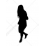 Dancing girl vector silhouette