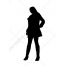 Fashion girl vector silhouette