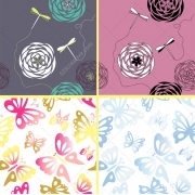 butterfly vector patterns, lovely, nice, decorative