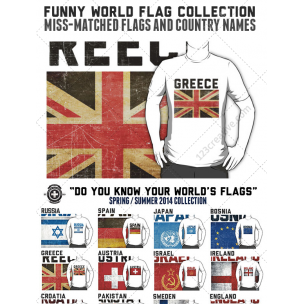 15 Funny World Flag design templates for T-shirts
