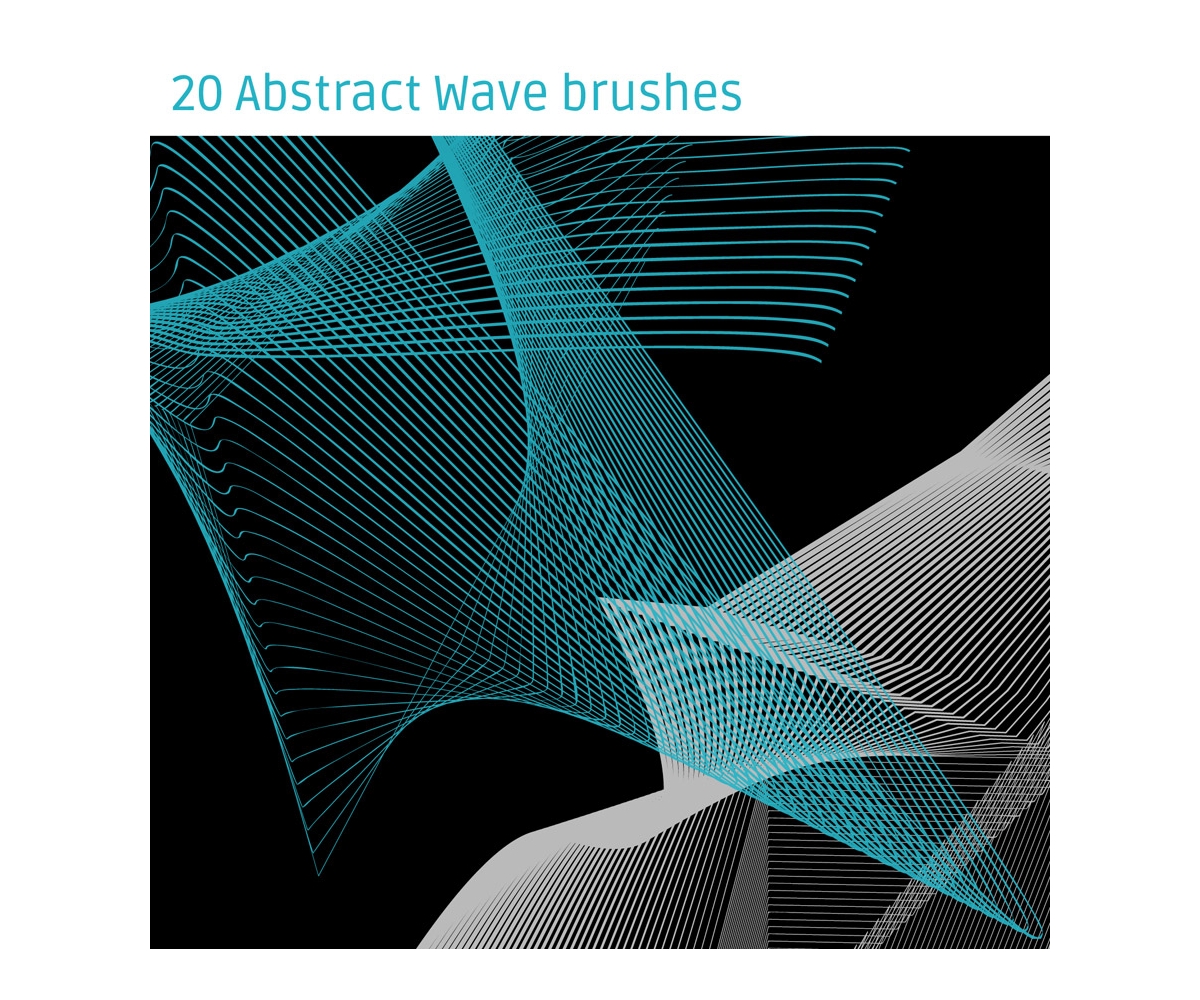  Abstract  Wave brushes  for Photoshop  various high 