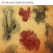 Ink and stain brushes for photoshop