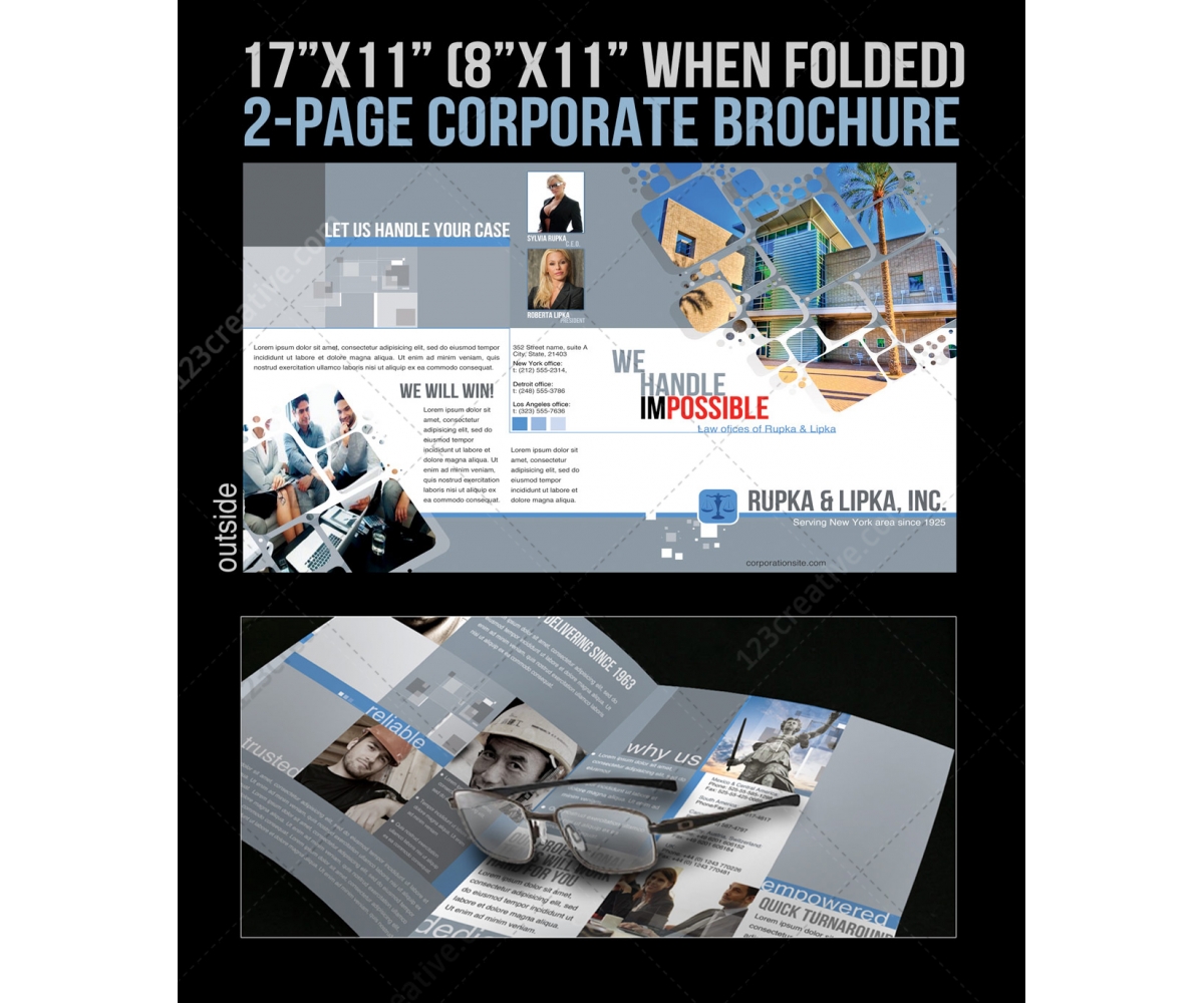 23 Pages Corporate Brochure template for construction industry Pertaining To 2 Page Flyer Template
