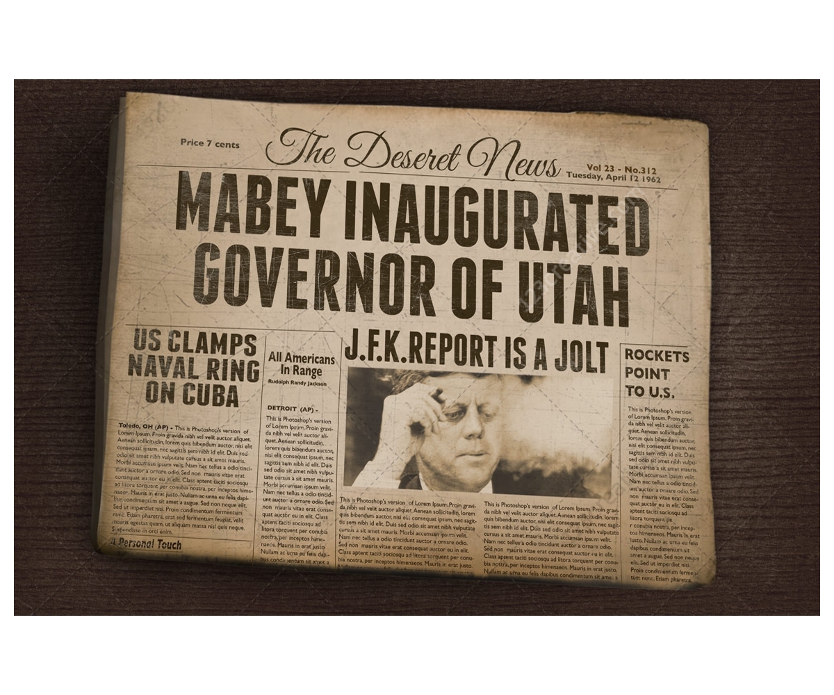 vintage newspaper mockup old folded newspaper