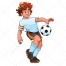 boy plays football vector, football training vector, soccer ball vector