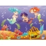 Sea illustrations with Mermaid vector, fantasy sea vector illustration