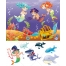 Sea illustrations with Mermaid, treasure, shark and dolphin vectors