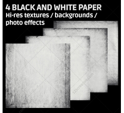 4 Black and white paper textures (digitized)