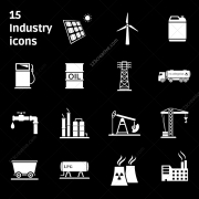 Industry icons, industry icon set, industry equipment icons