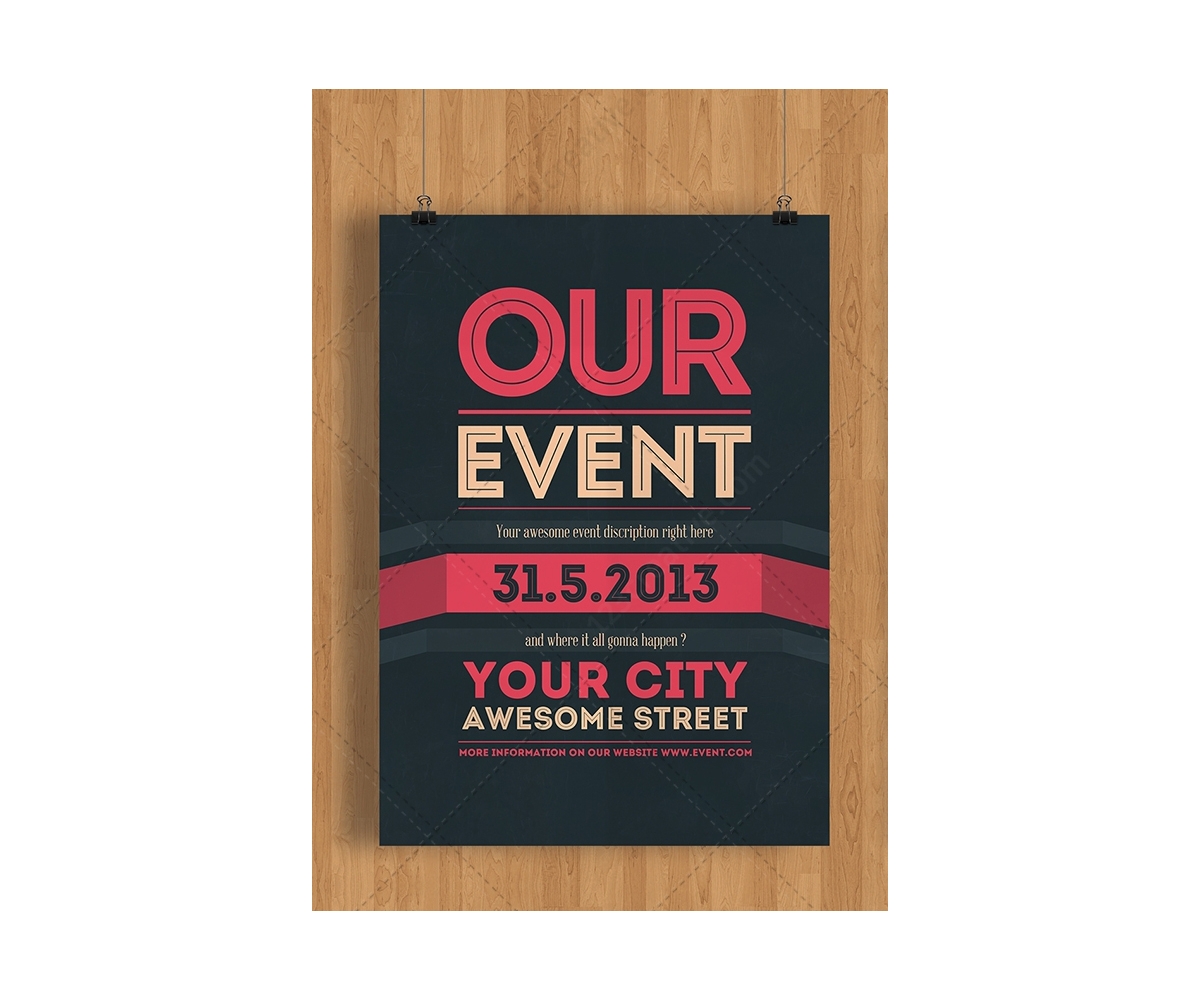 event flyer template psd dark design
