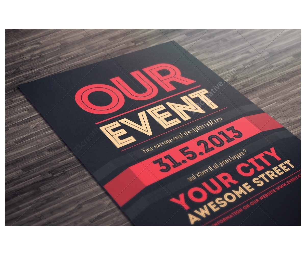 Event flyer template psd - clean, minimal and modern theme flyer Throughout Free Printable Event Flyer Templates