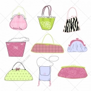 woman purse vector, lady handbag vectors