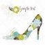 woman's shoe vector, high heel shoe for female, floral design female shoe