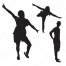 young people vector silhouettes, party people vector silhouettes